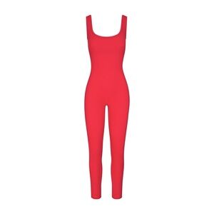 Skims NWT red cotton ribbed tank catsuit onesie - medium
